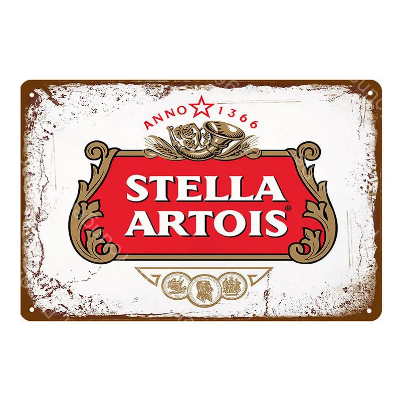 Ледяной холодный Стелла артойс Миллер Smirnoff металлические знаки Ретро Будвайзер табличка для бара паба декоративная тарелка реклама пива Настенный декор - Цвет: YD4216E