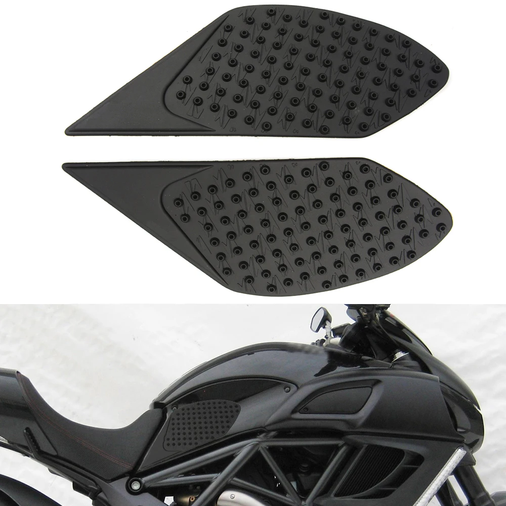 

Motorcycle Rubber Oil Gas Fuel Tank Sticker Autobike Decal Cover Protector TankPad For Ducati Diavel 2012 2013 2014 2015 2016