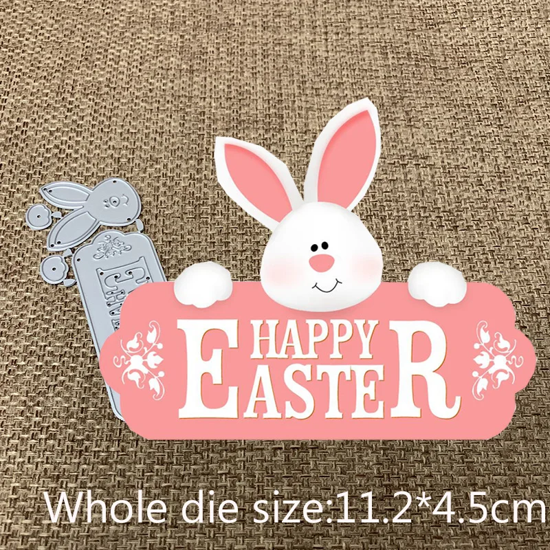 New Design Craft Metal Cutting Dies cut die easter bunny rabbit banner