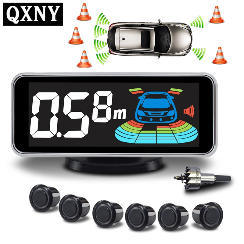 Парктроник Система помощи при парковке 6 датчиков|parking sensor kit display|parking sensorlcd parking |