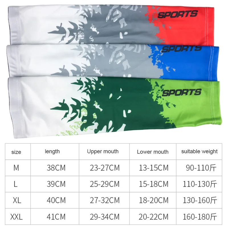 Ice Fabric Breathable UV Protection Running Arm Sleeves Fitness Basketball Elbow Pad Sport Cycling Outdoor Arm Warmers