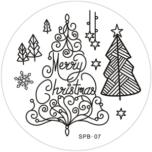 Рождественские украшения для нейл-арта, штампы для украшения ногтей, штамповочные пластины для ногтей, инструменты для маникюра - Цвет: SPB 07