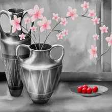 Серебряная бутылка художественная ручная роспись креативная цифровая картина маслом 24 Цвета Пигмент Кисть DIY живопись по номеру