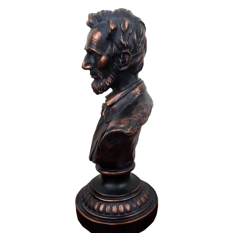 Бронзовая статуэтка Абрахама, скульптурная Статуэтка США Америки, аксессуары для дома R09