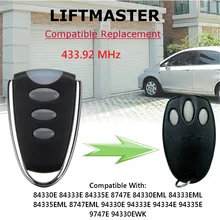 3 Buttons 12V DC Garage Door Remote Control 433.92Mhz For Chamberlain Liftmaster Motorlift