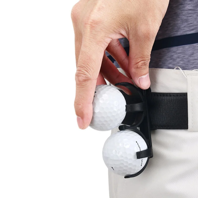 1pcs Hot Sale Durable Golf Ball Holder Clip Prop Golfing Sporting Training Accessory Plastic Black  Newest