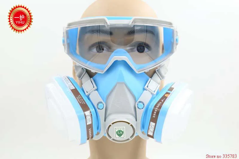 YIHU respirator gas mask one-piece goggles full face respirator pesticides paint spray fire dust carbon filter protect mask silicone respirator gas mask pesticide pintura full face carbon filter mask paint spray gas boxe protect mask free shipping