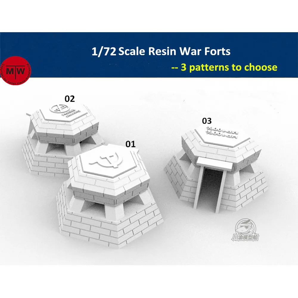 

1/72 Scale Resin War Forts Fortress Model Tank Scene DIY Kit 3 patterns to choose