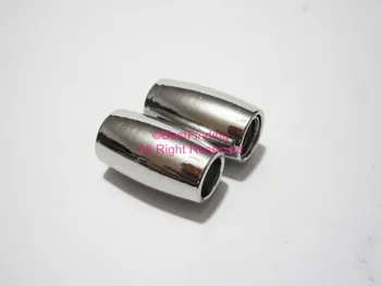 

5mm Round magnetic clasp Rhodium plated 5mm barrel leather clasp