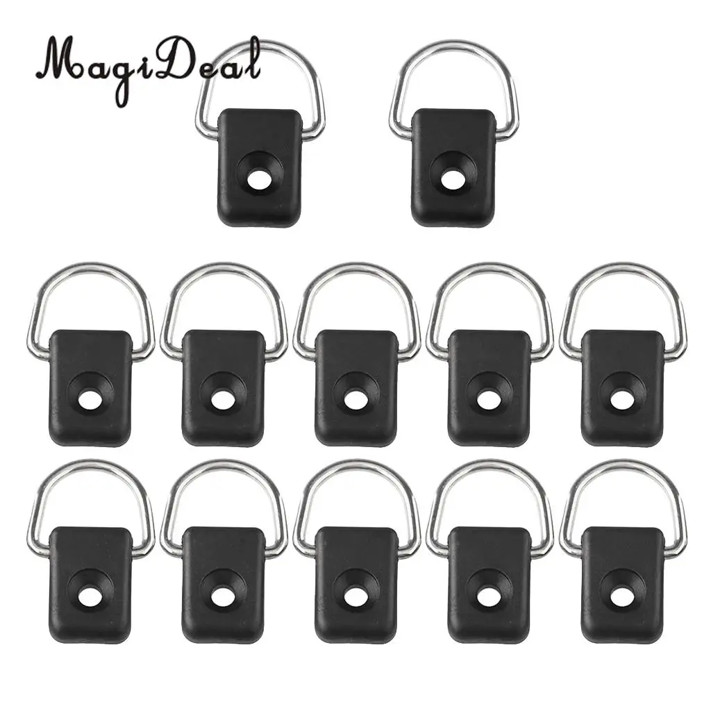 MagiDeal 12 Pieces Safety Kayak D Rings Outfitting Accessory For Boat Canoe Kayak Fishing Rigging Bungee