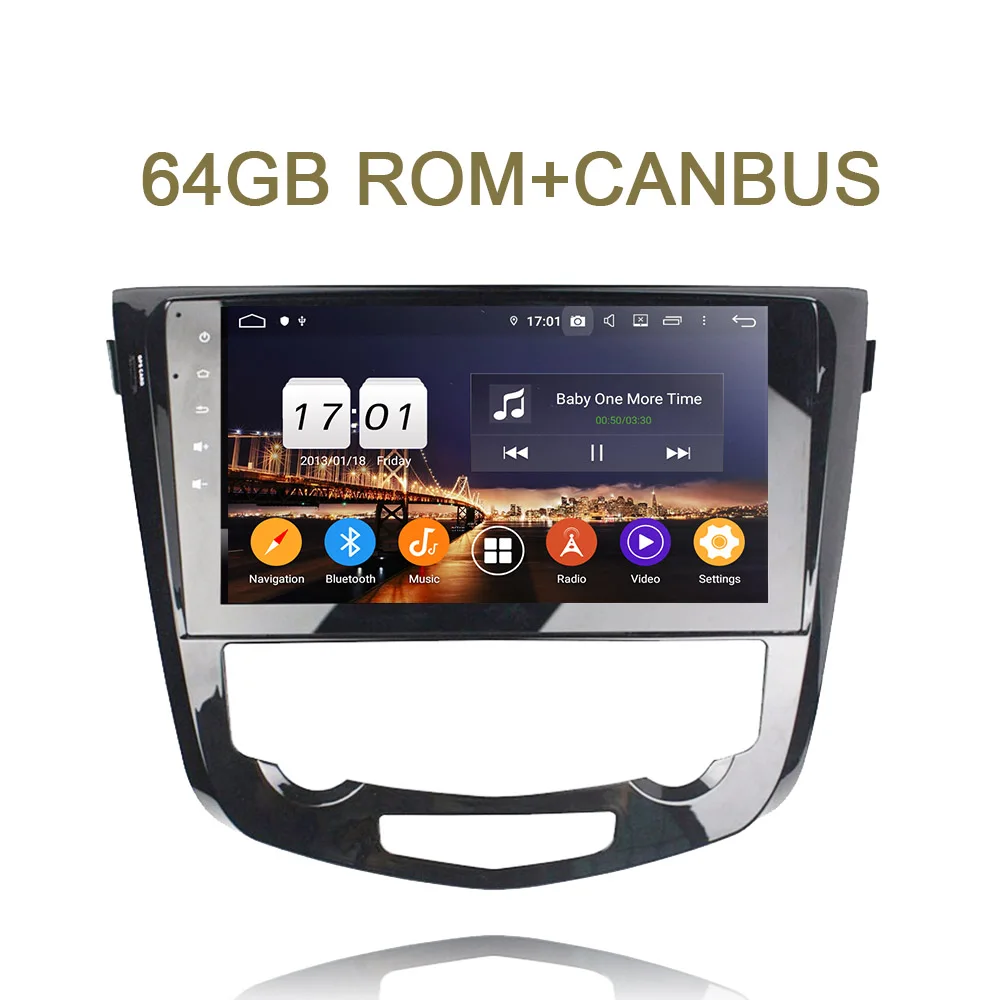 DSP PX6 10," 2 din Android 9,0 8 ядерный 4 Гб ОЗУ 64 ГБ Автомобильный dvd-плеер для Nissan Qashqai X-Trail- Авторадио Bluetooth 4,2 - Цвет: 64GB ROM with CANBUS
