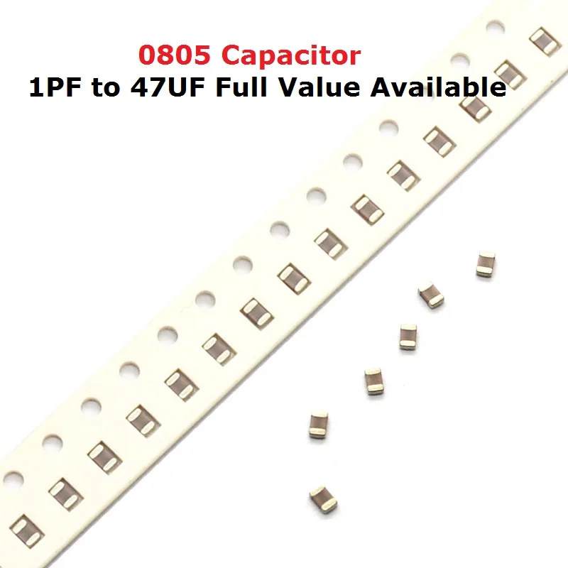 

200PCS SMD 0805 Capacitor Kit 0.1UF 0.15UF 0.22UF 0.33UF 0.47UF 100/150/220NF 330NF 470NF 1UF 50V 104 105 154 224 334 474 K/M/Z