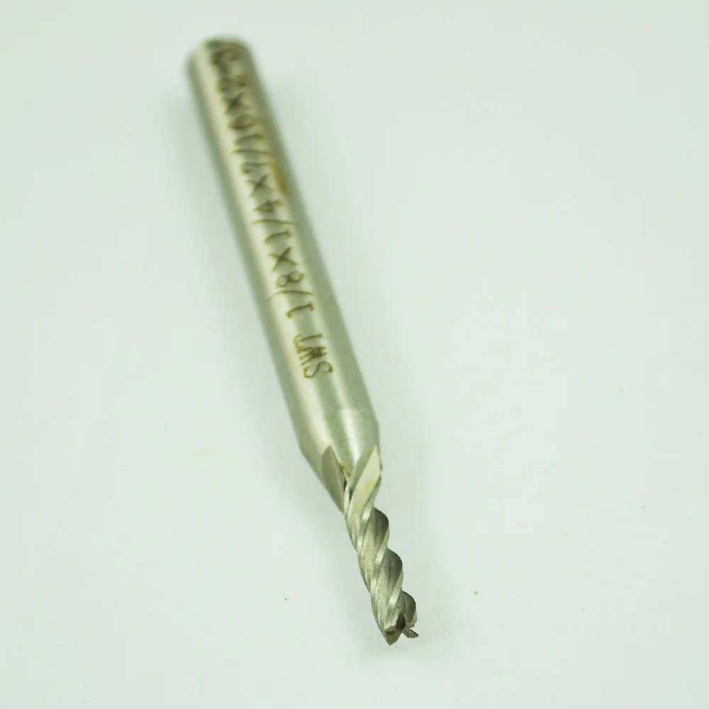 1/8" x 1/4" HSS Straight Shank 4 Flute End Mill Cutting Toolin Milling