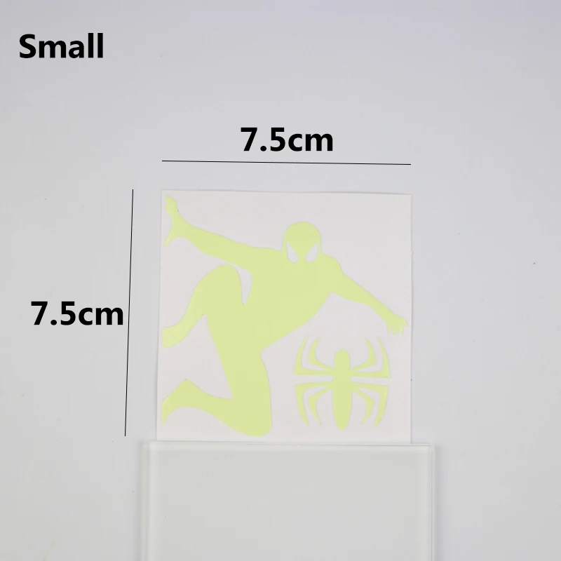 10pcs/lot fluorescent glow in the dark spiderman switch sticker