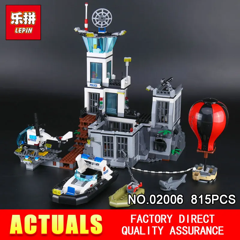

Lepin 02006 815Pcs Genuine City Series The Prison Island Set 60130 Building Blocks Bricks Educational DIY Toy For Children Gifts