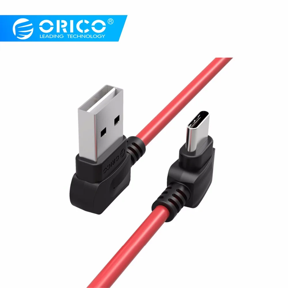 

ORICO Right-angled USB Cable USB2.0 A/M to Lighting For Samsung Note8 S8 Xiaomi MAC 2A Mobile Phone TYPE C Charger Cable