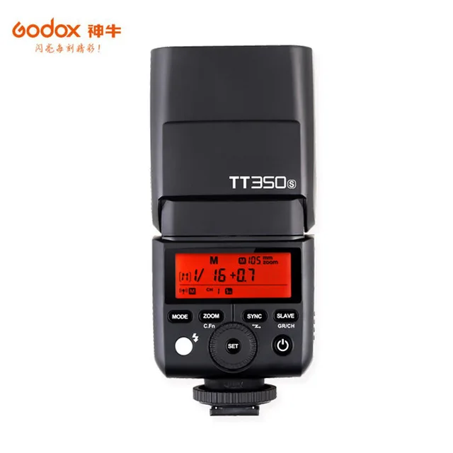 Godox Mini Speedlite TT350S камера Вспышка ttl HSS GN36+ X1T-S передатчик для sony беззеркальная DSLR камера A7 A6300 A6500 A7 III - Цвет: Черный