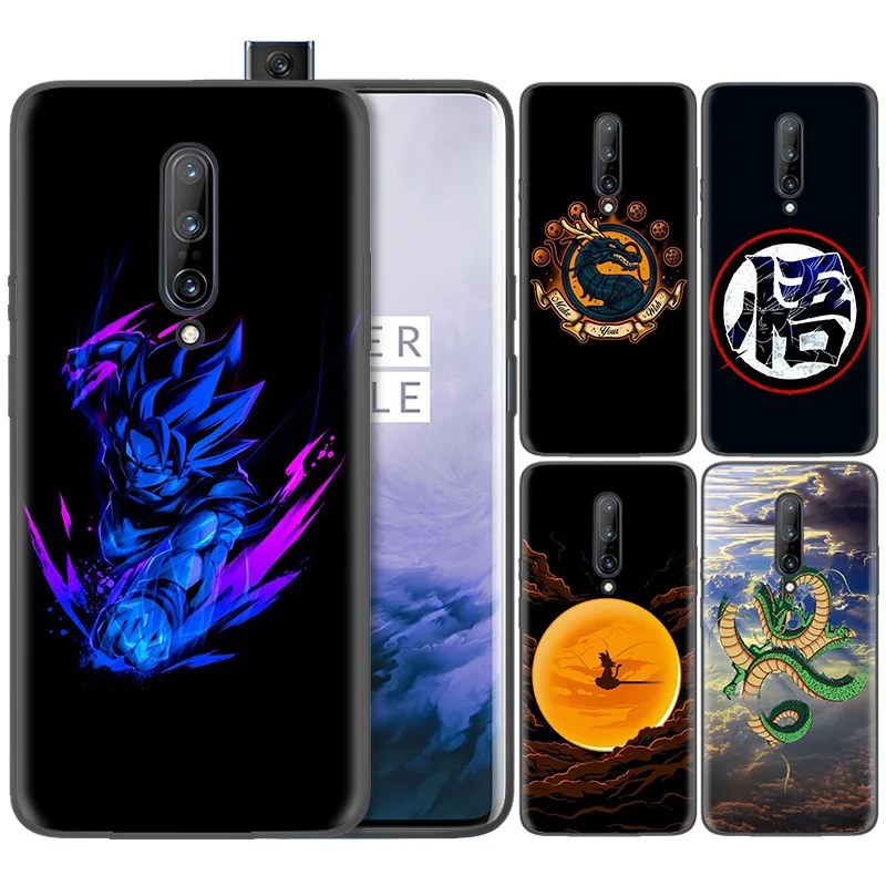 

Business Pattern Phone Black Rubber Soft Silicone Case Bag Cover for 1+ Oneplus 6T Cases 6 7 Pro 5G Fundas DRAGON BALL Z Super