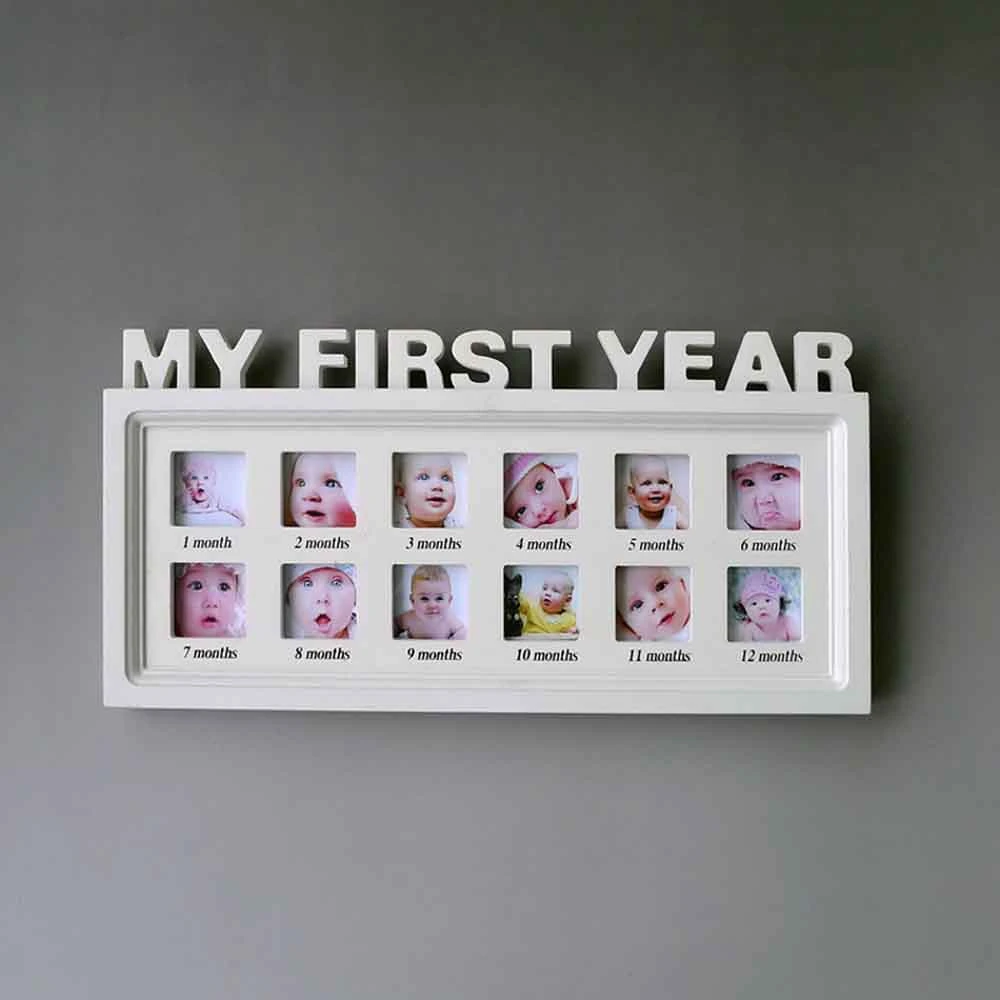 Cadre Photo Tableau Artificiel Cadre Photo Suspendu Pour Bebe Mon Premier An Decoration De Maison Cadeau Pour Reception Cadeaux Pour Bebe 4xcm Aliexpress