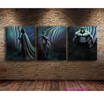

The Bat Cat Bane 3 Pieces Canvas Painting Print Living Room Home Decor Modern Wall Art Oil Painting