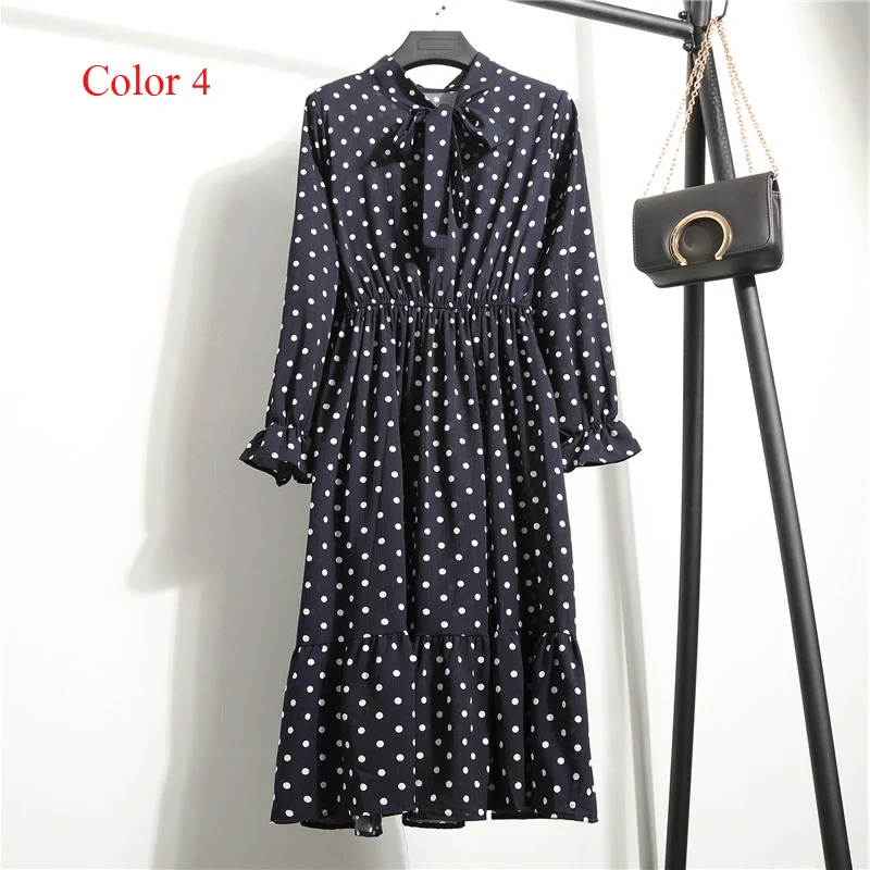 Women's Cute Elastic Waist Chiffon Dress Display Color 4