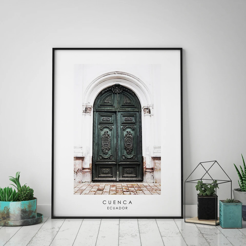 

Cuenca Ecuador 1 pcs Door Posters and Prints Nordic Canvas Painting Wall Pictures For Living Room Modern Scandinavian Home Decor