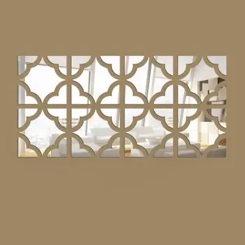 Home Decor 20pcs Acrylic Mirror Wall Sticker Removable DIY Decal Home Vinyl Mural Decor wall sticker Home Deco mirror AU8