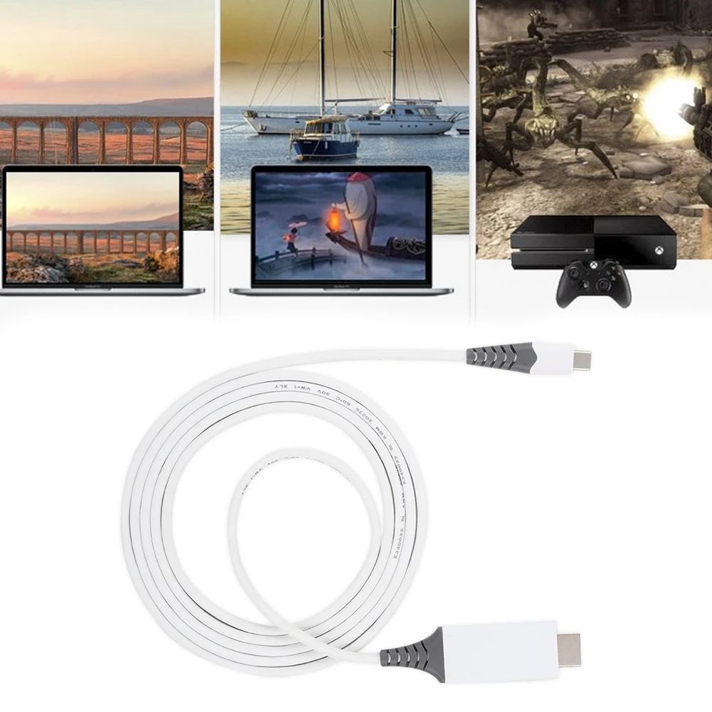 2 M ПВХ 4 k 2 k 30Hz HDMI кабели видеокабель HD для интерфейса type-c телефона планшета или других устройств type-c