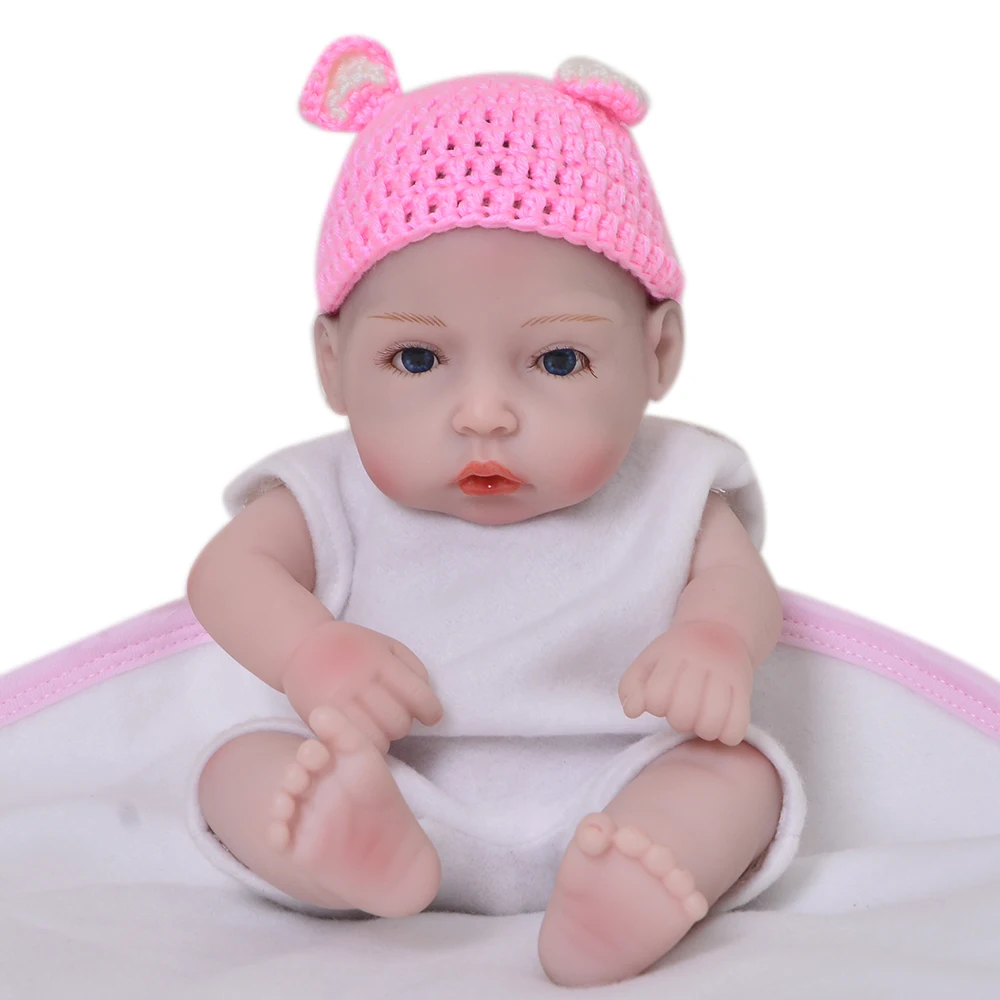 

Girl Body Mini Newborn Princess Dolls Full Silicone Vinyl 11 Inch Reborn Baby Doll Collectible Girl Babies Kids Birthday Gift