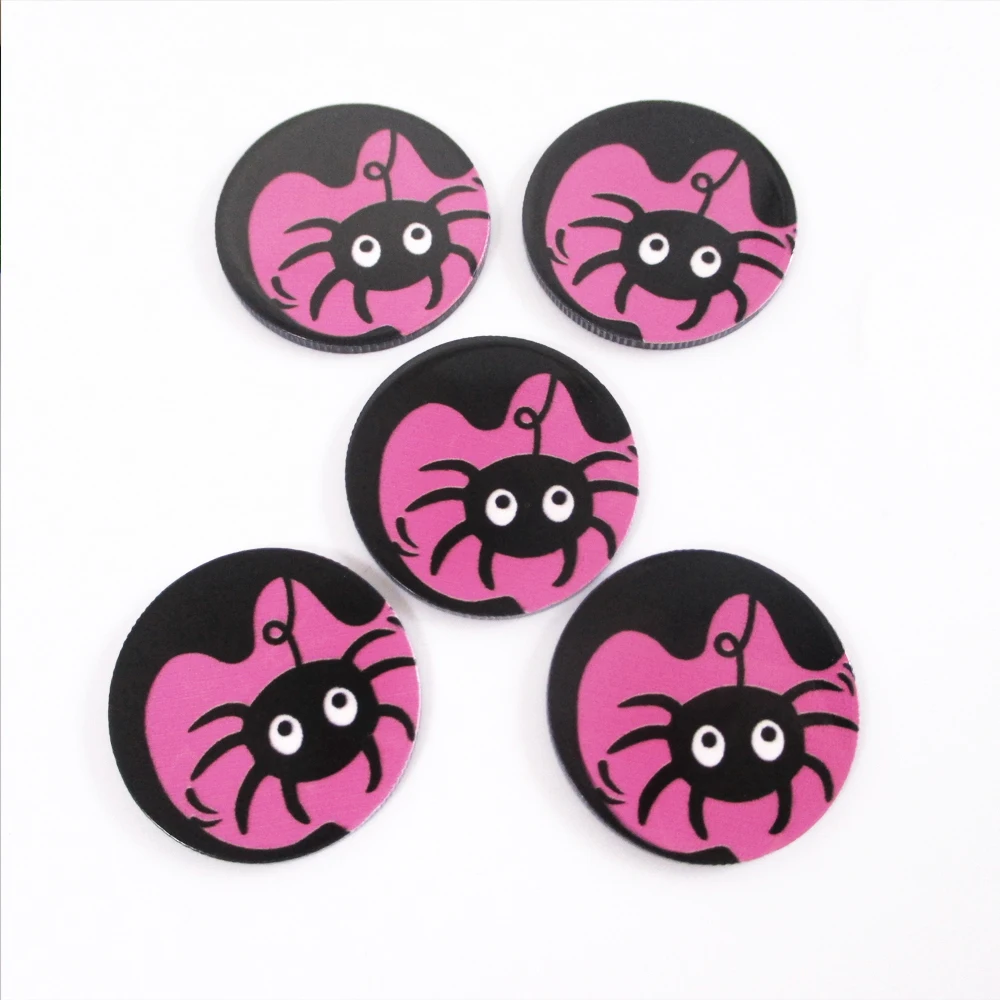 

david angie Cartoon Flat Back Planar Resin Buttons 5Pcs,DIY Crafts Accessories For Festival Holiday Christmas Halloween,5Yc673