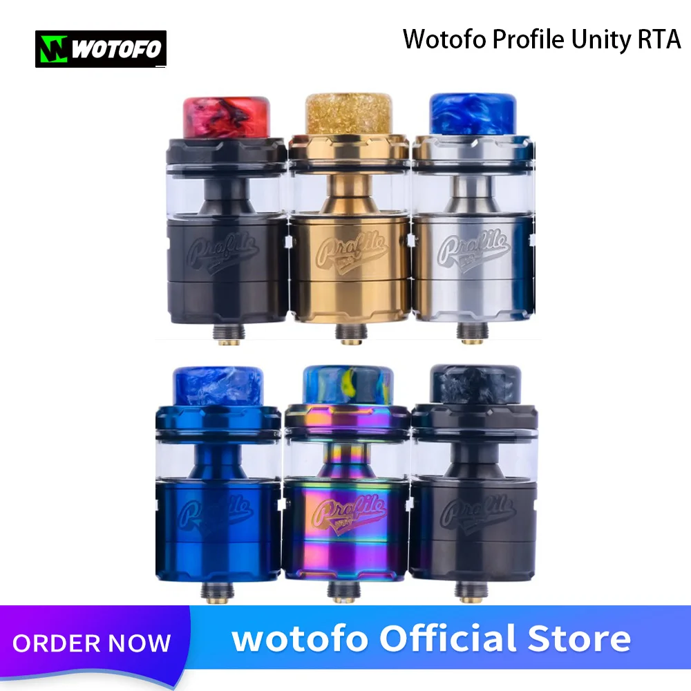 

Original Wotofo Profile Unity RTA Atomizer With 10PCS Cotton 3.5ML 5ML Vape Tank Vaporizer Dripping RTA Vape 510 VS Profile RDA