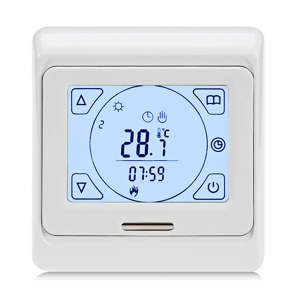 

E91.716 220V/230V Touch Screen Programming Weekly Thermostat with LCD Power Consumption Setting Range 5-90 degree C