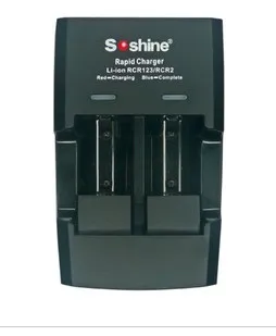 SOSHINE 2 слота 16340 17355 14520 CR123 CR2 литиевая батарея 3 7 в зарядное устройство
