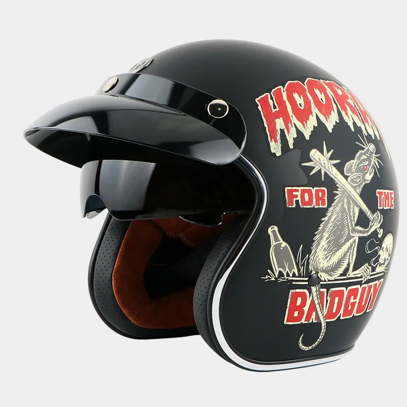 Винтаж TORC T57 moto rcycle шлем Ретро 3/4 открытый шлем крутой череп moto casco moto cicleta Capacete с внутренним козырьком - Цвет: Model 6