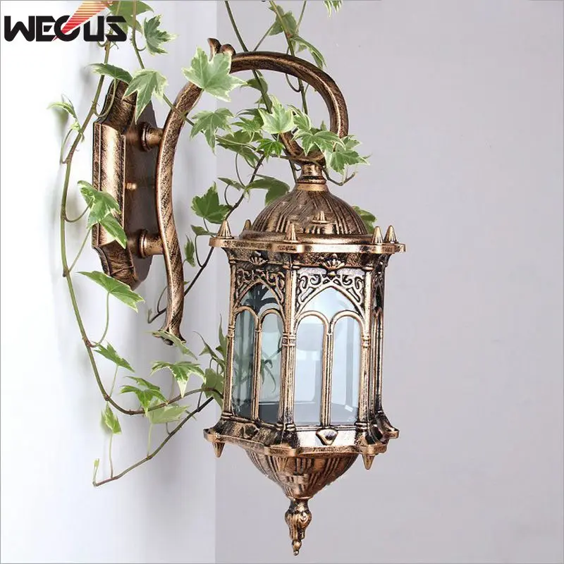 European-Style Outdoor Aisle Wall Lamp Courtyard Wall Waterproof Lamp Simple Villa Door Balcony Corridor Retro Light