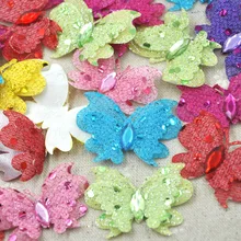 20 штук стеганая ткань обувь с украшениями в виде цветков и бабочек аппликацией в виде куклы детские много B295