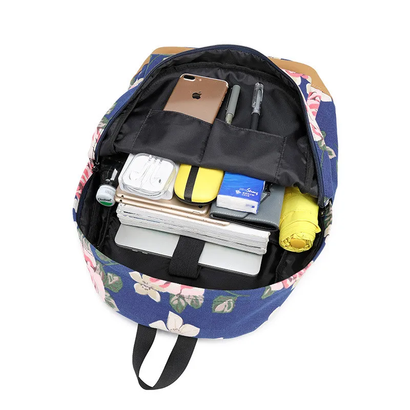 Зарядка через usb женский рюкзак с принтом маленькие свежие школьные сумки ноутбук женский рюкзак большой емкости дорожная сумка mochila