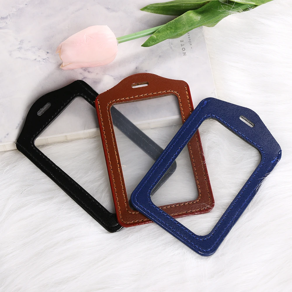 

1Pc PU Card Case Holder Candy color Portable String Fashion ID Bus Identity Badge with Lanyard Porte Carte Credit