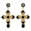 Crystal Cross Drop Earrings 2