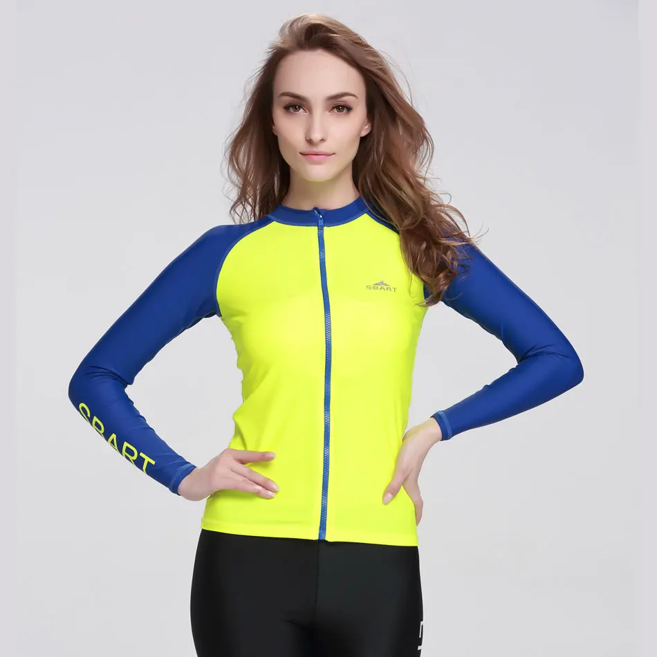 2016 NEW UV Women Rash Guard Skinny Long Sleeves T Shirts Sun Protection Women's Basic Skins Crew Rashguard Top | Спорт и