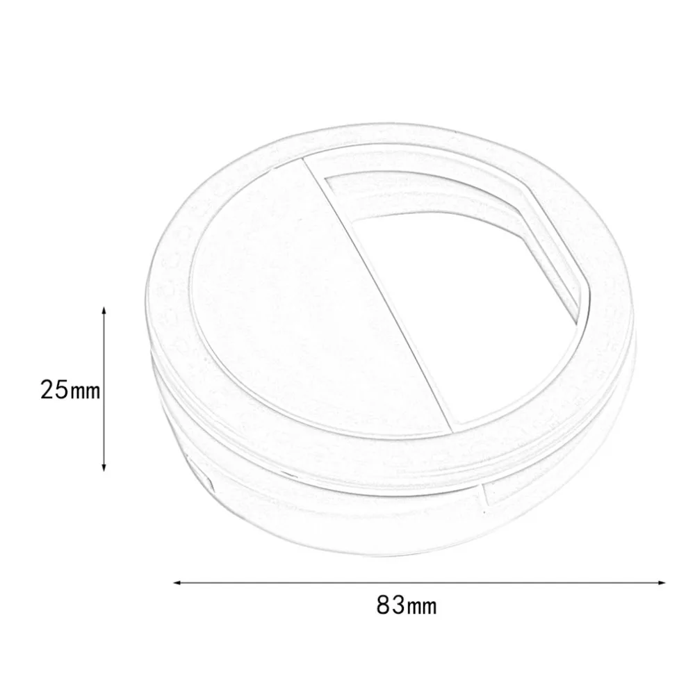 Универсальный selfiсветодиодный LED Ring Flash Light портативный мобильный светодиодный телефон 36 LED S Selfie лампа светящийся кольцевой зажим для iPhone 8 7