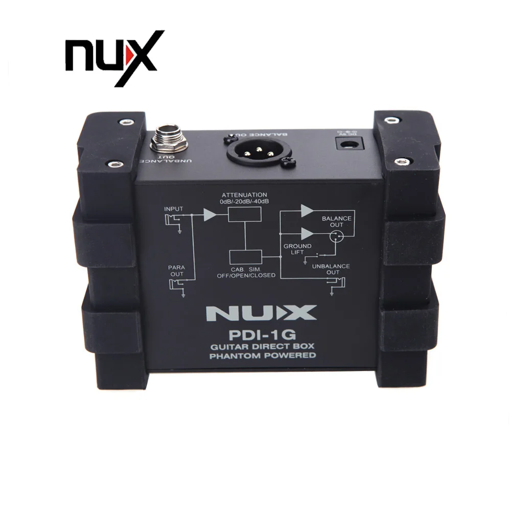 NUX PDI-1G гитары прямого впрыска Phantom power Box аудио микшер Para Out