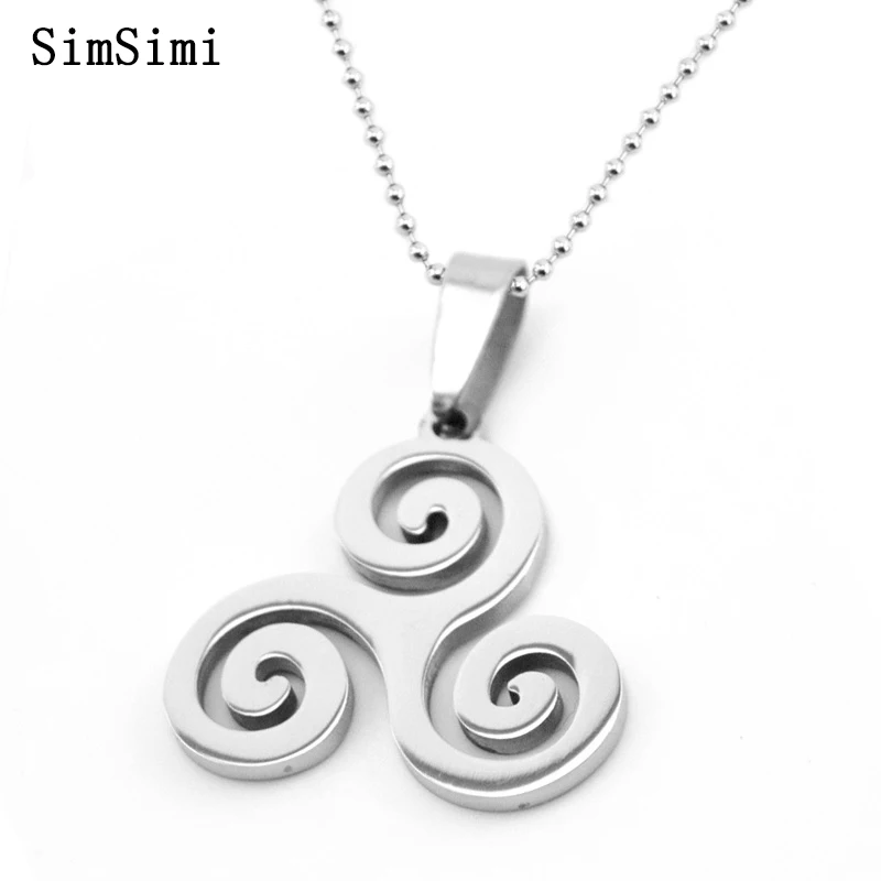 Celtic-Triple-spiral-men-jewelry-necklace-triskel-inspired-necklace-stainless-steel-Necklaces-Pendants-for-women-gift