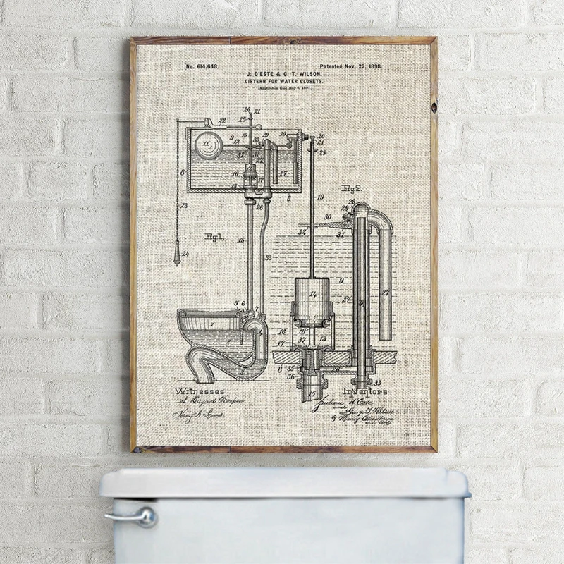 Bathroom Canvas Art Poster Wall Decor