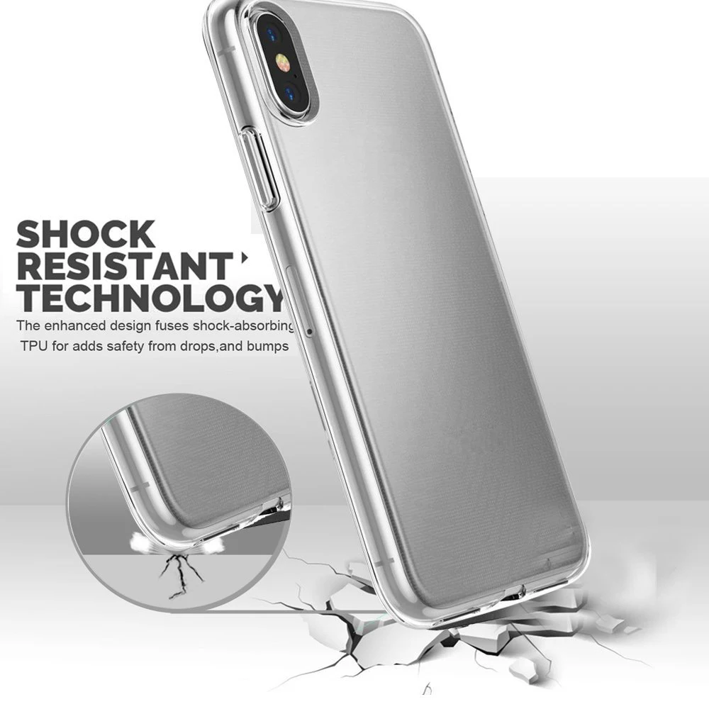 360 Degree Full Body Front&Back Soft Rubber Clear Cover For iPhone 6 6s Case Silicone Transparent Coque For iPhone SE 5s 6s Plus 7