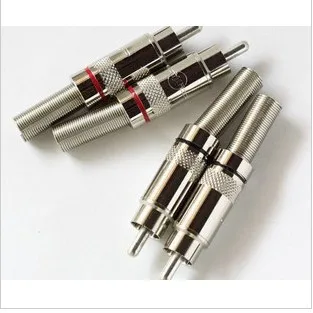 

Made by Neutrik China factory YS366 High quality RCA Plug, Red and Black color, 6mm spring