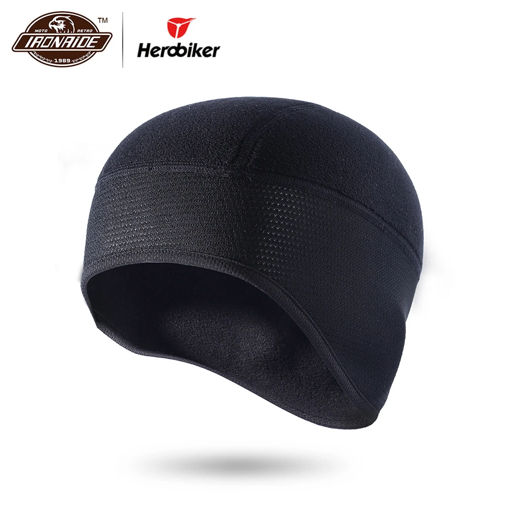 HEROBIKER черная мотоциклетная маска для лица теплые флисовые шапки Холодостойкие