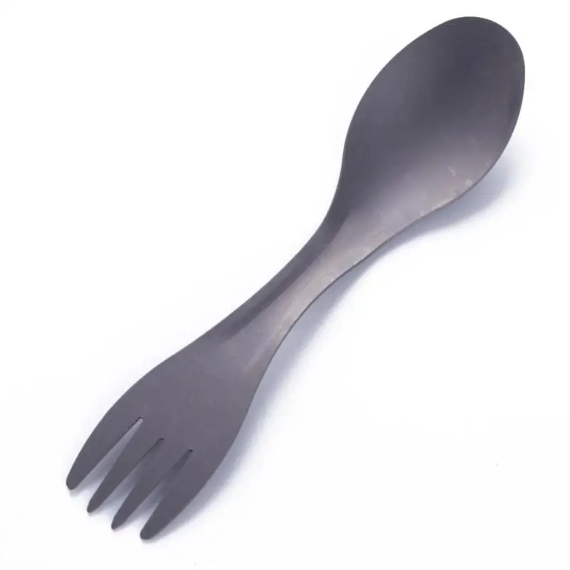 Pure Titanium Spork Spoon Fork Combo Cutlery Utensil Picnic Gadget Combo Hiking Picnic Survival Outdoor Tableware Practical