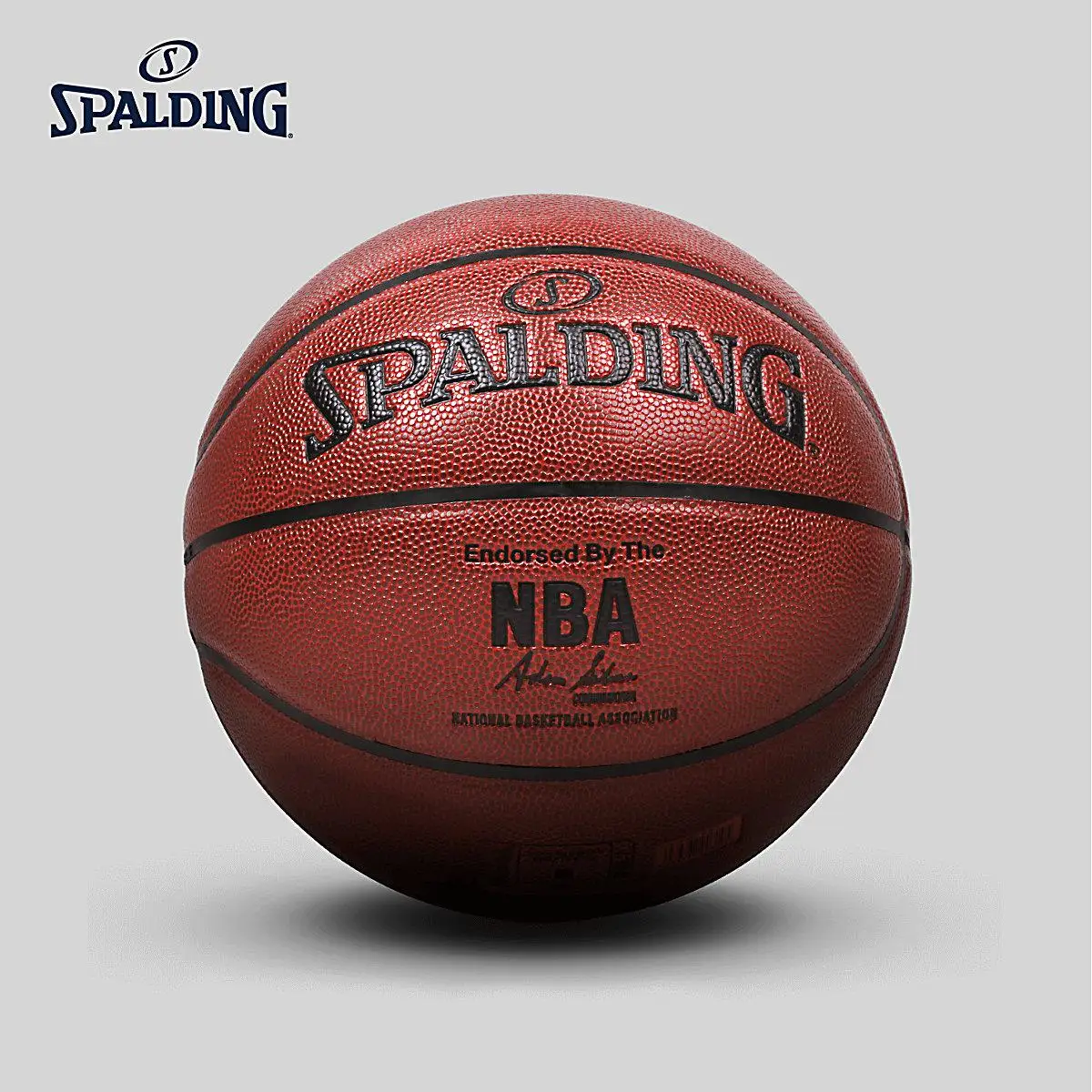 Настоящий логотип Spalding Nba, Платиновый баскетбольный мяч для помещений, Официальный Размер 7, полиуретановый материал, мужской тренировочный мяч для матча, 74-605y