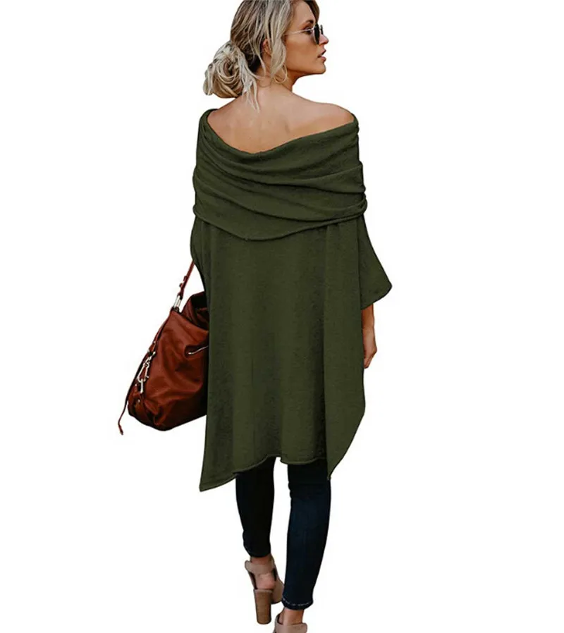 Новинка лета 2019 итальянский Однотонный женский Повседневный Топ lagenlook с рукавом